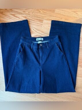 DKNY Jeans Dark Wash Wide Leg Jeans Size 25 High Rise Minimalist Denim